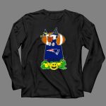 Snoopy Witch And Woodstock Halloween New England Patriots Logo Pumpkin Scene T Shirt T Shirt 4