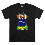 Snoopy Witch And Woodstock Halloween New England Patriots Logo Pumpkin Scene T Shirt T Shirt 6