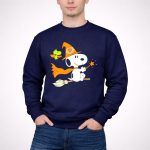 Snoopy Witch Chicago Bears Halloween Flying Broomstick Woodstock 3 Sweatshirt
