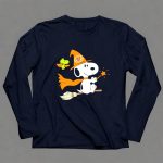 Snoopy Witch Chicago Bears Halloween Flying Broomstick Woodstock 6 Long Sleeves
