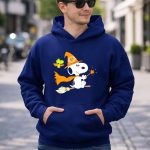 Snoopy Witch Chicago Bears Halloween Flying Broomstick Woodstock 8 Hoodie