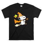 Snoopy Witch Chicago Bears Halloween Flying Broomstick Woodstock T Shirt 6