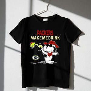 Snoopy With Beer Packers Make Me Drink Green Bay Packers 1 T Shirt