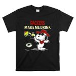 Snoopy With Beer Packers Make Me Drink Green Bay Packers T Shirt 6