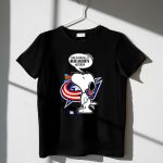 Snoopy With Columbus Blue Jackets Logo and Hockey Stick Blue Jackets Haters Phrase 1 T Shirt.jpg