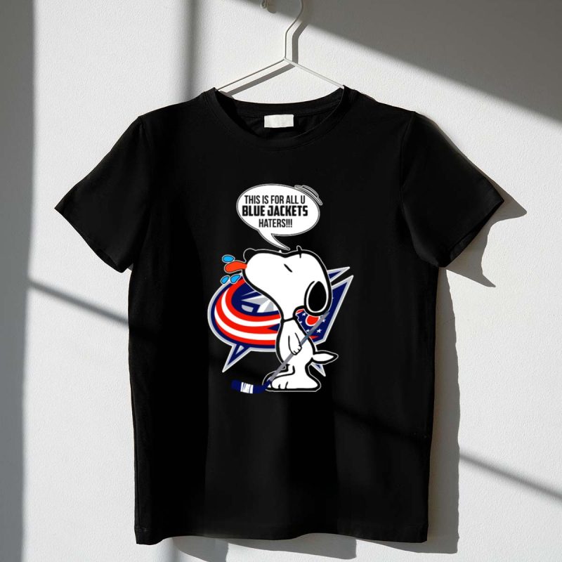 Snoopy With Columbus Blue Jackets Logo And Hockey Stick Blue Jackets Haters Phrase 1 T Shirt.jpg