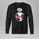 Snoopy With Columbus Blue Jackets Logo and Hockey Stick Blue Jackets Haters Phrase 9 Sweatshirt.jpg