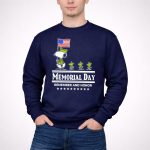 Snoopy Woodstock American Flag Memorial Day Remember and Honor 3 Sweatshirt
