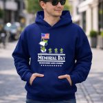 Snoopy Woodstock American Flag Memorial Day Remember and Honor 8 Hoodie