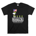 Snoopy Woodstock American Flag Memorial Day Remember and Honor T Shirt 6