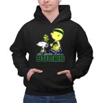 Snoopy Woodstock And Basketball Walking With Milwaukee Bucks Fans 2 Hoodie