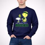 Snoopy Woodstock And Basketball Walking With Milwaukee Bucks Fans 3 Sweatshirt