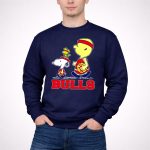 Snoopy Woodstock And Bulls Basketball Fans 3 Sweatshirt