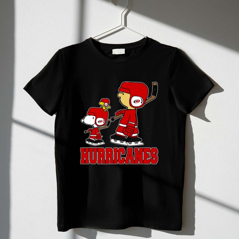 Snoopy Woodstock And Carolina Hurricanes Ice Hockey Fan Hurricanes 1 T Shirt.jpg