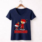 Snoopy Woodstock And Carolina Hurricanes Ice Hockey Fan Hurricanes 5 Womens V Neck.jpg