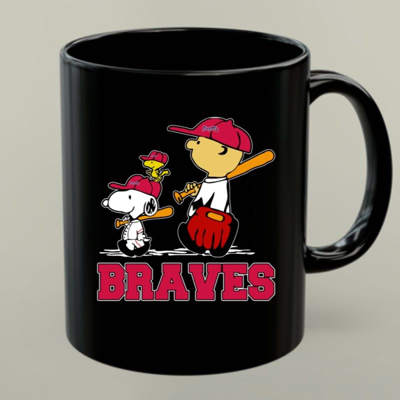 Snoopy Woodstock And Charlie Brown Braves Baseball Fans 1 Mug.jpg