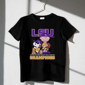 Snoopy Woodstock And Charlie Brown The Peanuts LSU Tigers Champions 2025 1 T Shirt 1.jpg