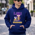 Snoopy Woodstock And Charlie Brown The Peanuts LSU Tigers Champions 2025 8 Hoodie 1.jpg