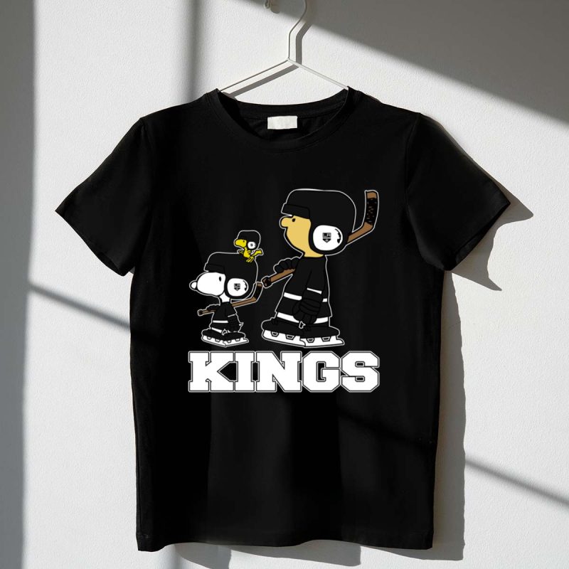 Snoopy Woodstock And Los Angeles Kings Hockey Fans Ice Skating 1 T Shirt