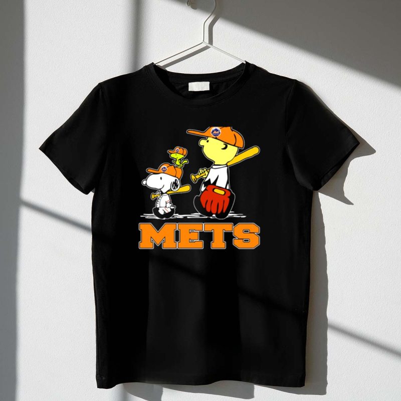 Snoopy Woodstock And New York Mets Baseball Fans 1 T Shirt