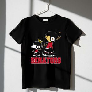 Snoopy Woodstock And Ottawa Senators Ice Hockey Fans 1 T Shirt.jpg