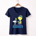 Snoopy Woodstock Basketball Hornets Fans 5 Womens V Neck