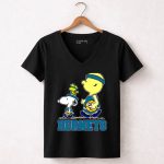 Snoopy Woodstock Basketball Hornets Fans 6 Womens V Neck