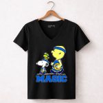 Snoopy Woodstock Basketball Orlando Magic Fans 6 Womens V Neck