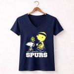 Snoopy Woodstock Basketball San Antonio Spurs Fans 5 Womens V Neck