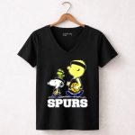 Snoopy Woodstock Basketball San Antonio Spurs Fans 6 Womens V Neck