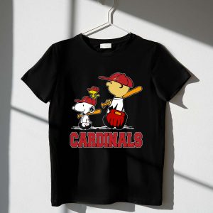 Snoopy Woodstock Charlie Brown Cardinals Baseball Fans Shirt
