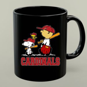 Snoopy Woodstock Charlie Brown Cardinals Baseball Fans 1 mug.jpg