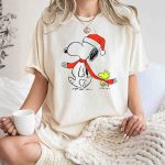 Snoopy Woodstock Charlie Brown Christmas Santa Hat Natalan T Shirt 7 1.jpg