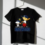 Snoopy Woodstock Charlie Brown Milwaukee Brewers Baseball Fans 1 T Shirt.jpg