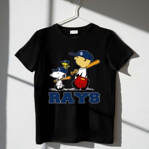 Snoopy Woodstock Charlie Brown Tampa Bay Rays Fans 1 T Shirt.jpg