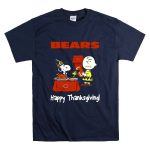 Snoopy Woodstock Charlie Brown Thanksgiving Chicago Bears T Shirt 7