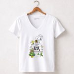 Snoopy Woodstock Christmas Igloo Brooklyn Nets Holiday Scene 5 Womens V Neck