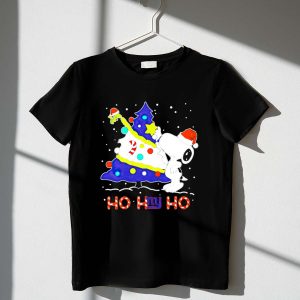 Snoopy Woodstock Christmas Tree Ho Ho Ho New York Giants 1 T Shirt