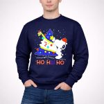 Snoopy Woodstock Christmas Tree Ho Ho Ho New York Giants 3 Sweatshirt