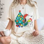 Snoopy Woodstock Christmas Tree Hug Gifts T Shirt 7 1.jpg