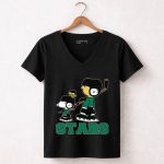 Snoopy Woodstock Dallas Stars Hockey Fans 7 Womens V Neck.jpg