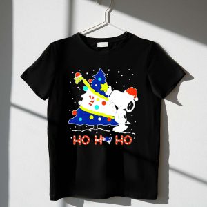 Snoopy Woodstock Decorating Christmas Tree New England Patriots Ho Ho Ho 1 T Shirt