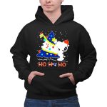 Snoopy Woodstock Decorating Christmas Tree New England Patriots Ho Ho Ho 2 Hoodie