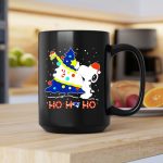 Snoopy Woodstock Decorating Christmas Tree New England Patriots Ho Ho Ho 2 mug.jpg
