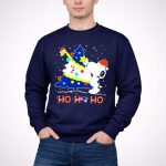 Snoopy Woodstock Decorating Christmas Tree New England Patriots Ho Ho Ho 3 Sweatshirt
