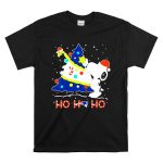 Snoopy Woodstock Decorating Christmas Tree New England Patriots Ho Ho Ho T Shirt 6