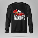 Snoopy Woodstock Driving Car with Atlanta Falcons Flag 9 Sweatshirt