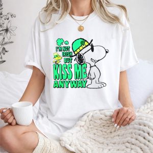 Snoopy Woodstock Im Not Irish But Kiss Me Anyway St Patricks Day 1 T Shirt