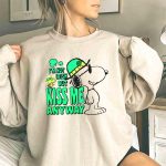 Snoopy Woodstock Im Not Irish But Kiss Me Anyway St Patricks Day 3 Sweatshirt