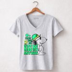 Snoopy Woodstock Im Not Irish But Kiss Me Anyway St Patricks Day 5 Womens V Neck1